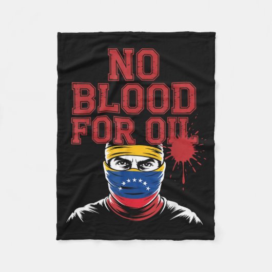 Kein Blut für Öl Fleecedecke (Vorderseite)