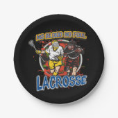 Kein Blut, kein regelwidriger Lacrosse Pappteller (Vorderseite)