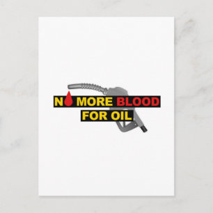 Kein Blut mehr für Öl Postkarte