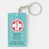 Kein Blut - vorgerückte Richtlinie Schlüsselanhänger (Rückseite)