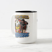 Kein BlutLacrosse Zweifarbige Tasse (Vorderseite Links)