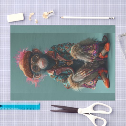 Kein böser Affe sehen Seidenpapier (Handwerk)