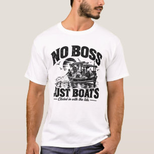 Kein Boss, nur Boote   Black Ink T-Shirt