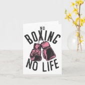 Kein Boxen kein Training oder Workout Boxhandschuh Karte (Gelbe Blume)