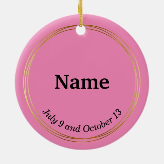 Kein Bra Day Ornament zum Personalisieren (Hinten)