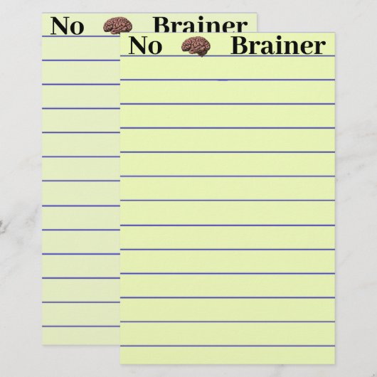 Kein Brainer Stationery Briefpapier (Vorne/Hinten)