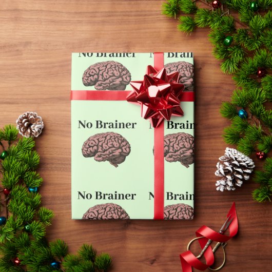 Kein Brainer Wrapping Paper Geschenkpapier (Feiertagsgeschenk)