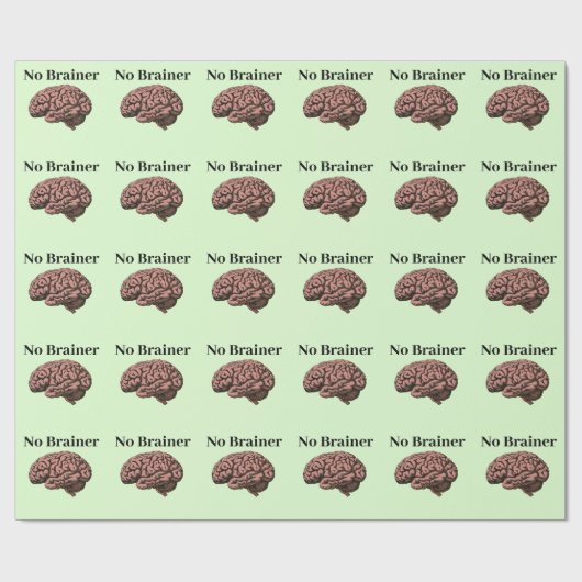 Kein Brainer Wrapping Paper Geschenkpapier (Flach)