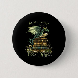 Kein Bücherwurm lustige Fantasy-Lesebuchliebhaber Button