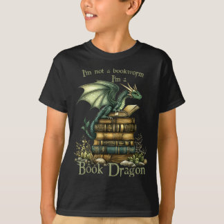 Kein Bücherwurm lustige Fantasy Lesende Bücherlieb T-Shirt