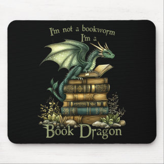 Kein Bücherwurm lustige Fantasy-Leser Buchliebhabe Mousepad
