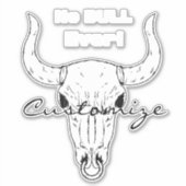 Kein Bull je Thunder_Cove Aufkleber (Vorderseite)