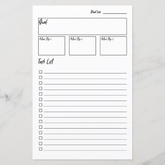 Kein Bullet Journal Goal Setting Planner (Rückseite)
