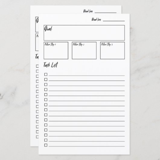 Kein Bullet Journal Goal Setting Planner (Vorne/Hinten)