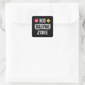Kein Bulletin Quadratischer Aufkleber (Tasche)