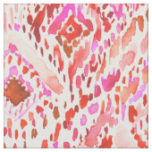 KEIN BULLSH rotes rosa Stammes- Aquarell Stoff (Nahaufnahme)