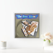 Kein Bun Alone Wallclock Quadratische Wanduhr (Zuhause)