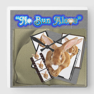 Kein Bun Alone Wallclock Quadratische Wanduhr