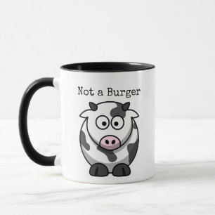 Kein Burger Cartoon-Kuh Tasse