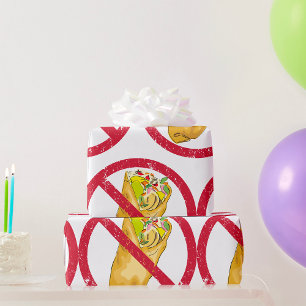Kein Burritos Erlaubt Schild Humorvolles Essensver Geschenkpapier