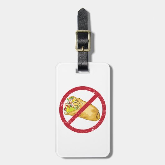 Kein Burritos-Verbot Gepäckanhänger (Vorderseite vertikal)