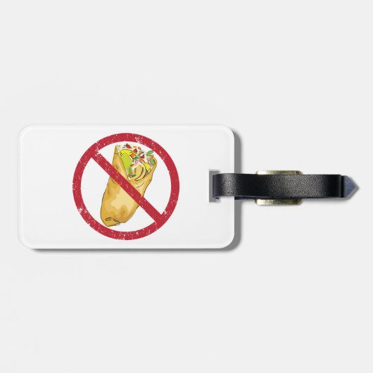 Kein Burritos-Verbot Gepäckanhänger (Rückseite horizontal)