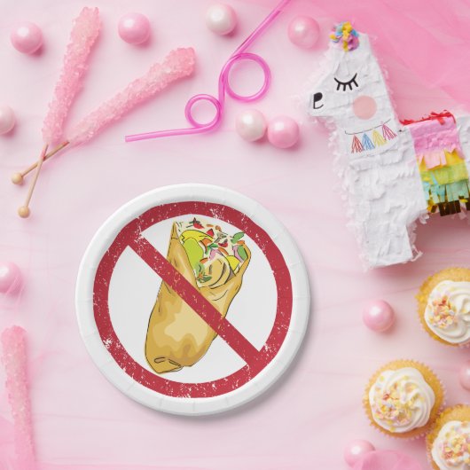 Kein Burritos-Verbot Pappteller (Party)