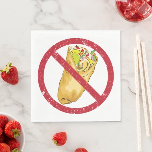 Kein Burritos-Verbot Serviette (Beispiel)