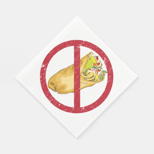 Kein Burritos-Verbot Serviette (Ecke)