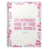 Kein Business-Notebook Notizblock (Vorderseite)