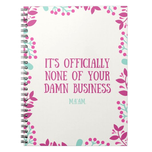 Kein Business-Notebook Notizblock (Vorderseite)