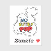 KEIN BUTTER POP! Fun Comic Buch Pop Kunst, Dichtun Aufkleber (Blatt)