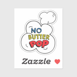 KEIN BUTTER POP! Fun Comic Buch Pop Kunst, Dichtun Aufkleber