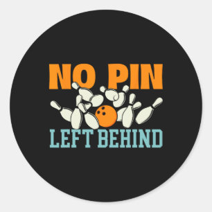 Kein Button Links - Bowling Bowler Runder Aufkleber