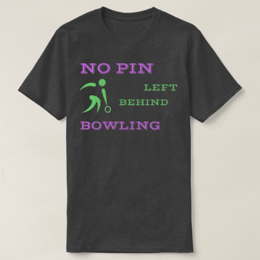 Kein Button Links hinter Bowling Tshirt (Design vorne)