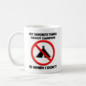 Kein Camping Lustiger Becher Kaffeetasse (Links)