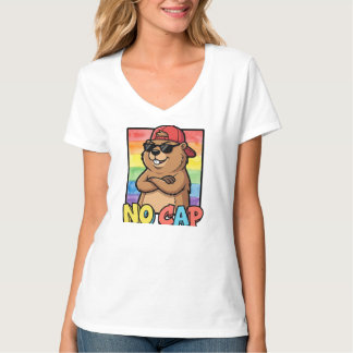 Kein Cap Capybara – Lustiges Capybara Meme Streetw T-Shirt