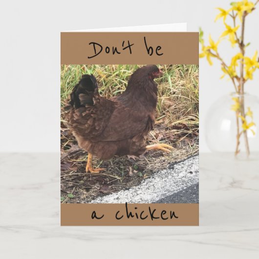 KEIN CHICKEN **40** IST NICHT SO SCHLECHT! KARTE (Gelbe Blume)