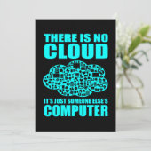 Kein Cloud Computer IT Tech Software Programmer Ge Dankeskarte (Stehend Vorderseite)