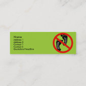 Kein CO2-Fußdruck Mini Visitenkarte (Rückseite)