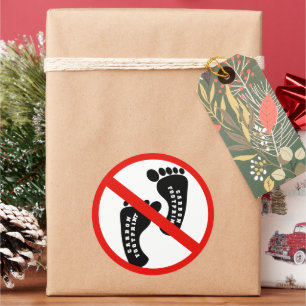 Kein CO2-Fußdruck Runder Aufkleber