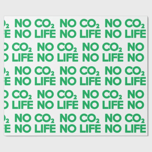 KEIN CO2 KEIN LEBEN GESCHENKPAPIER (Flach)