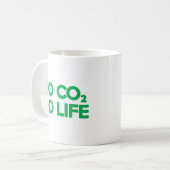 KEIN CO2 KEIN LEBEN KAFFEETASSE (Vorderseite Links)