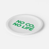 KEIN CO2 KEIN LEBEN PAPPTELLER (Schrägansicht)