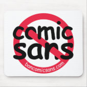 Kein Comic Sans Mousepad (Vorne)