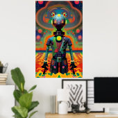 Kein Dampf für Cyborg Willie Ken Gage Art Poster (Heimbüro)