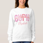Kein Dank an Cupid Funny Individuelle Name Valenti Sweatshirt (Vorderseite)