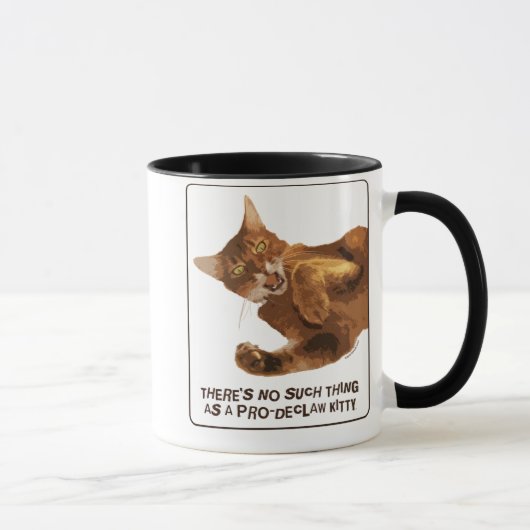 Kein Declaw Kitty-Wecker-Tasse Tasse (Rechts)