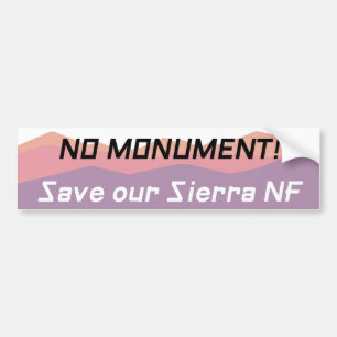 Kein Denkmal Rettete unsere Sierra NF Pastel Autoaufkleber
