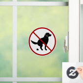 Kein Design von Hunden mit Silhouette für Schwarze Fensteraufkleber (Zuhause)